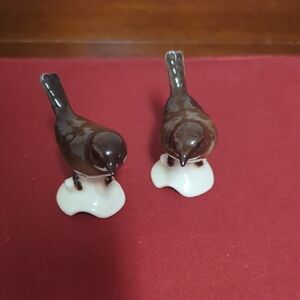 Vintage - Wren - W. Goebel - Bird - 2” - W. Germany Porcelain Set Of 2